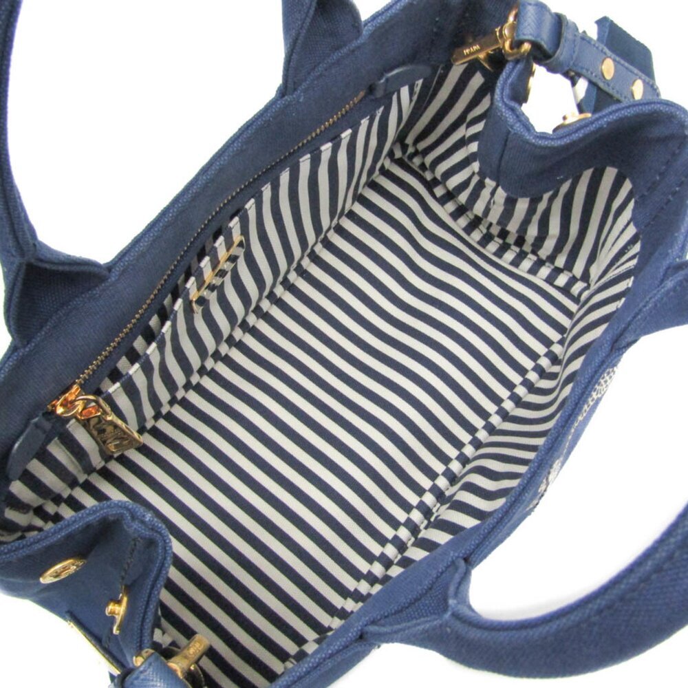 PRADA Blue Canvas Shoulder Bag - Picture 4 of 13